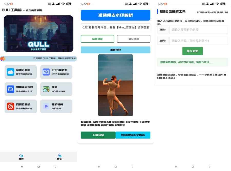 GULL工具箱_2.0短视频去水印 直链下载  第1张